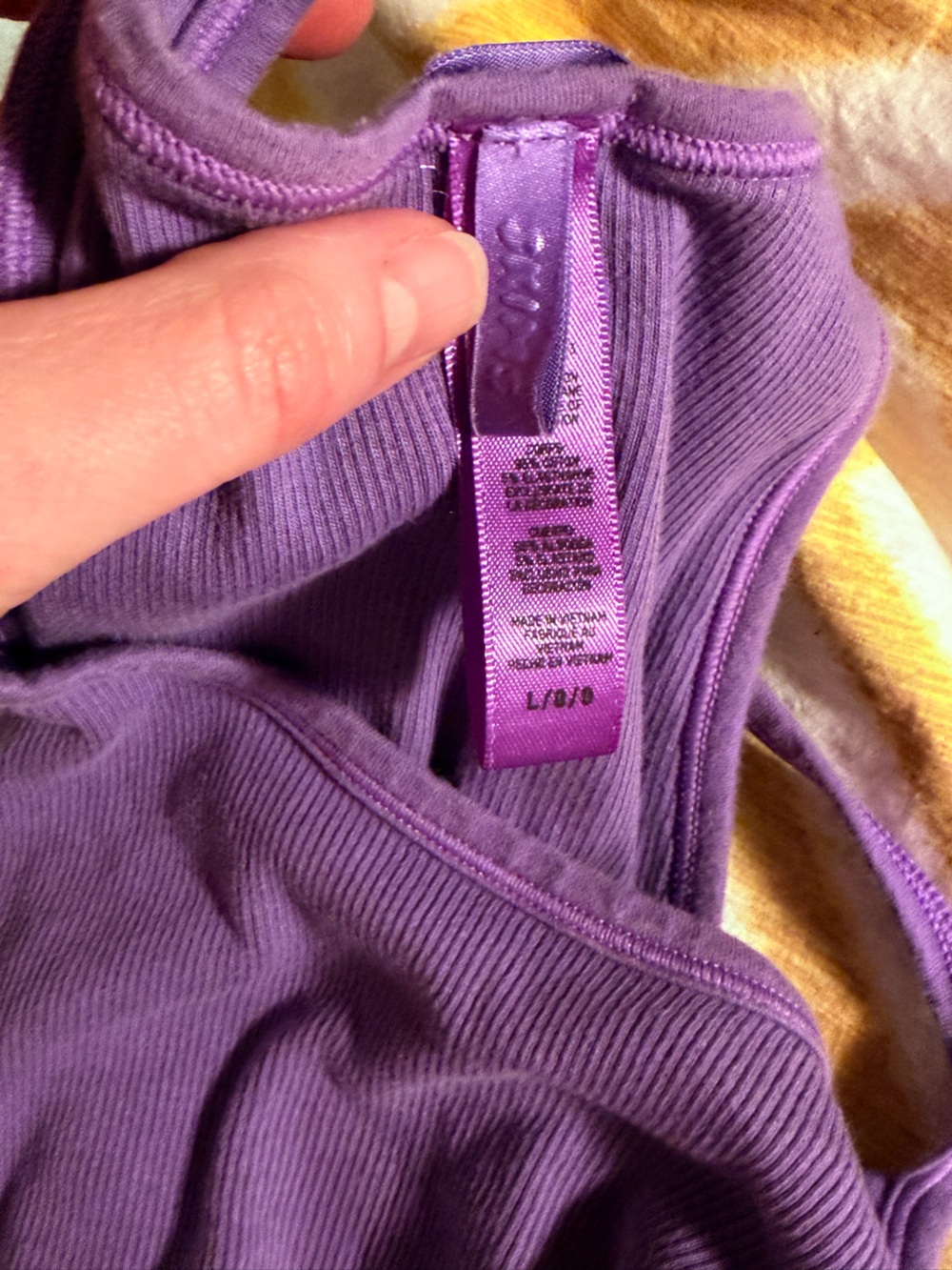 SKIMS Ultra Violet Cotton Rib Cami and Jersey Shorts Large - Picture 6 of 7